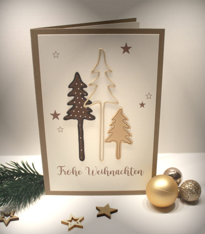 Glückwunschkarte zu Weihnachten "Baum" mit Geldgeschenke Umschlag zum kleinen Preis!! Design 181