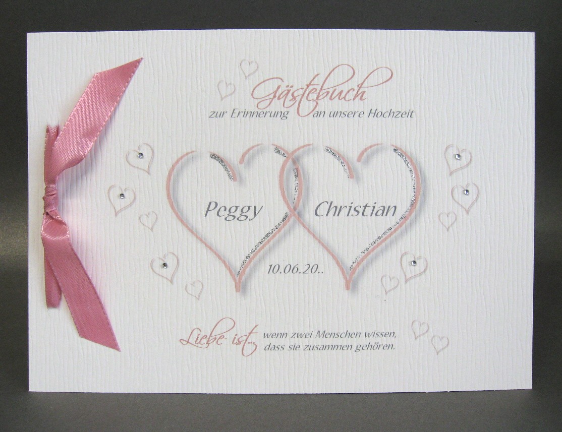 Gästebuch 10001 "2 Herzen" in 4 Farben, A5 – Bild 4