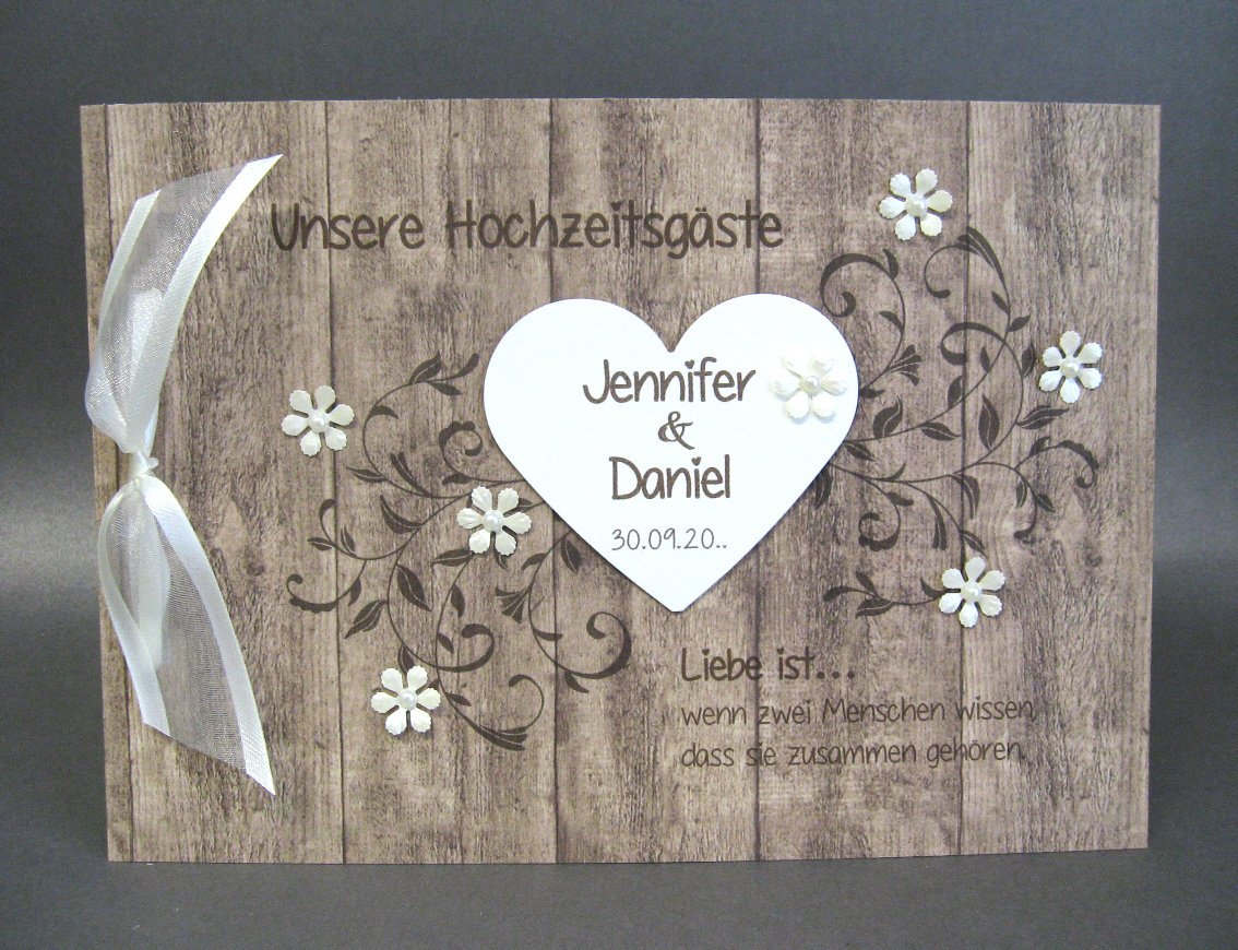 Gästebuch Holzoptik 10038, A5