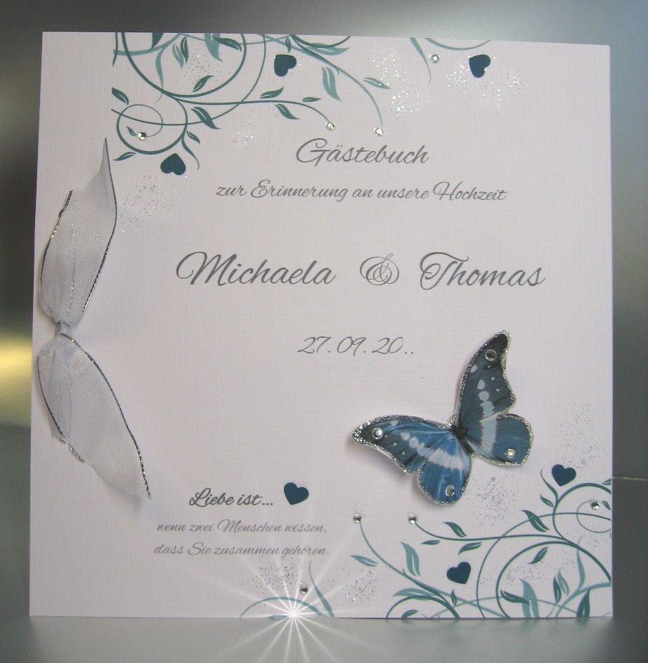 Gästebuch 11008 mit Schmetterling in 5 Farben – Bild 4
