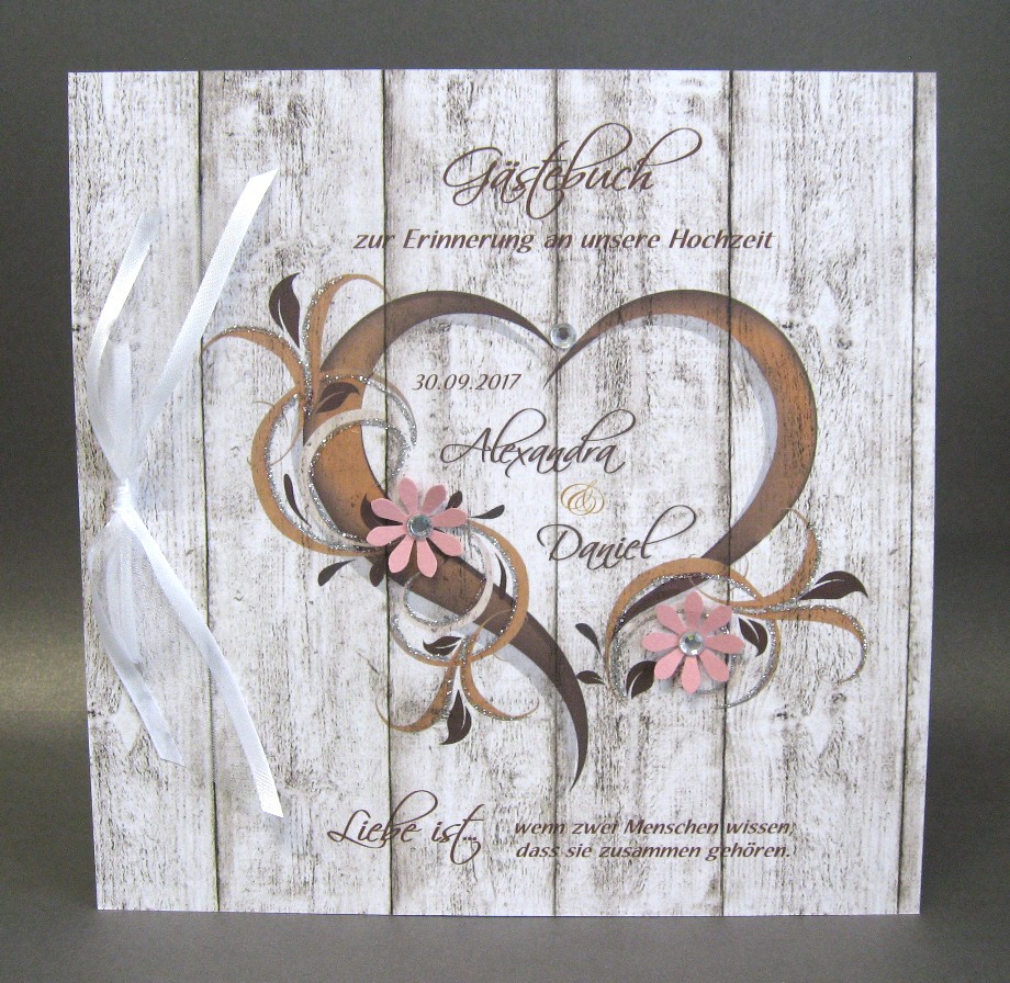 Gästebuch Holzoptik 11022 in 5 Farben