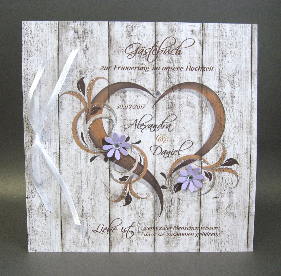 Gästebuch Holzoptik 11022 in 5 Farben – Bild 3