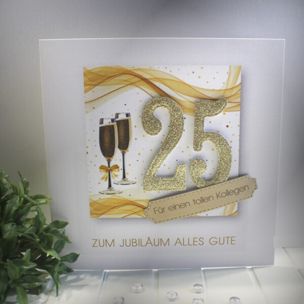 Glückwunschkarte zum Jubliäum, mit Personalisierung und auf Wunsch als Geldgeschenk Design 135