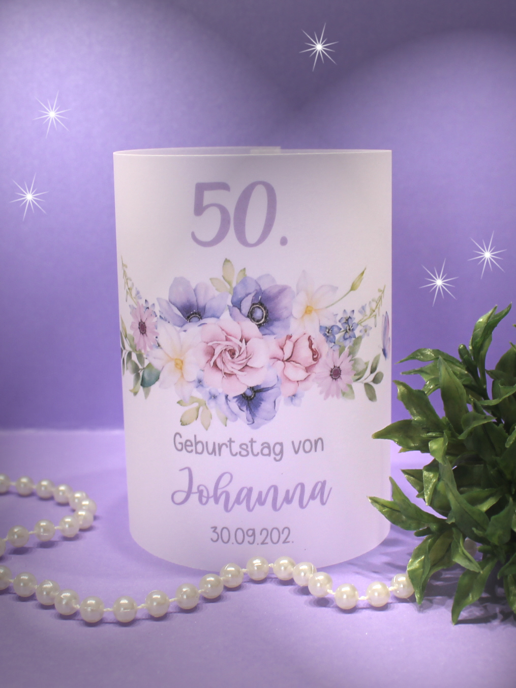 Einladungskarten 10 Stück mit "Blättern" zum Geburtstag incl. Umschlag & Einlegeblatt zum kleinen Preis! Design GE01 – Bild 5