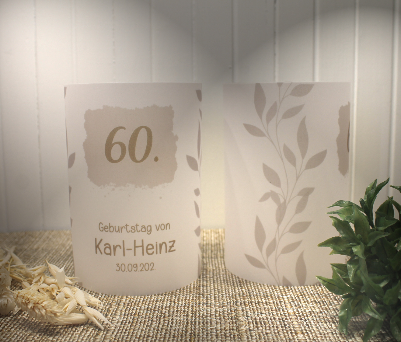 Einladungskarten 10 Stück mit "Blättern" zum Geburtstag incl. Umschlag & Einlegeblatt zum kleinen Preis! Design GE01 – Bild 7