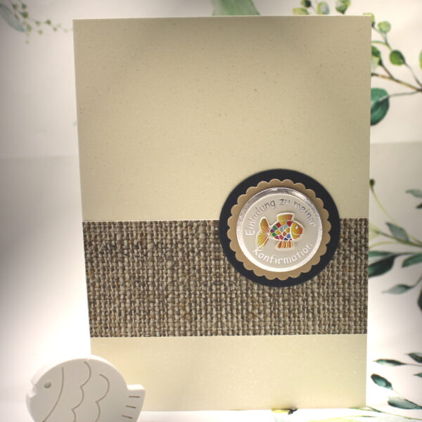 Einladungskarte mit zur Konfirmation, Kommunion oder Firmung incl. Umschlag zum kleinen Preis! Design K38