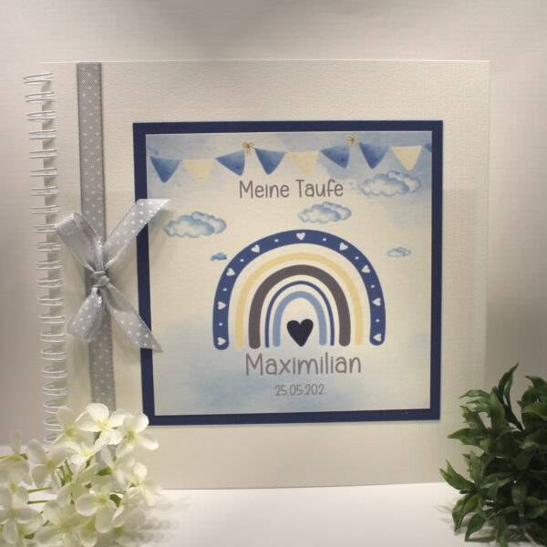 Gästebuch zur Taufe "Regenbogen" zum kleinen Preis! Design TA07 GÄ