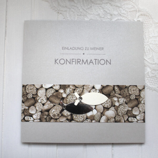 Bastelset DIY Einladung zur Konfirmation, Kommunion oder Firmung incl. Umschlag Design K05