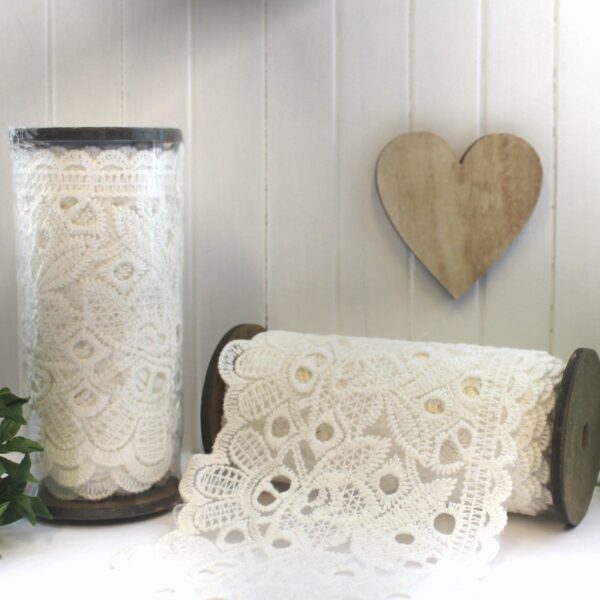 Spitze 12cm!!! ivoire, Spitzenqualität 2mtr., für Hochzeit, Deko und vieles mehr!! 20826