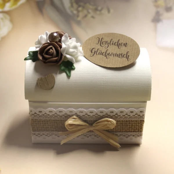 Geldgeschenk "rustikal" mit Blüte zum Geburtstag, zum kleinen Preis!! Design 515