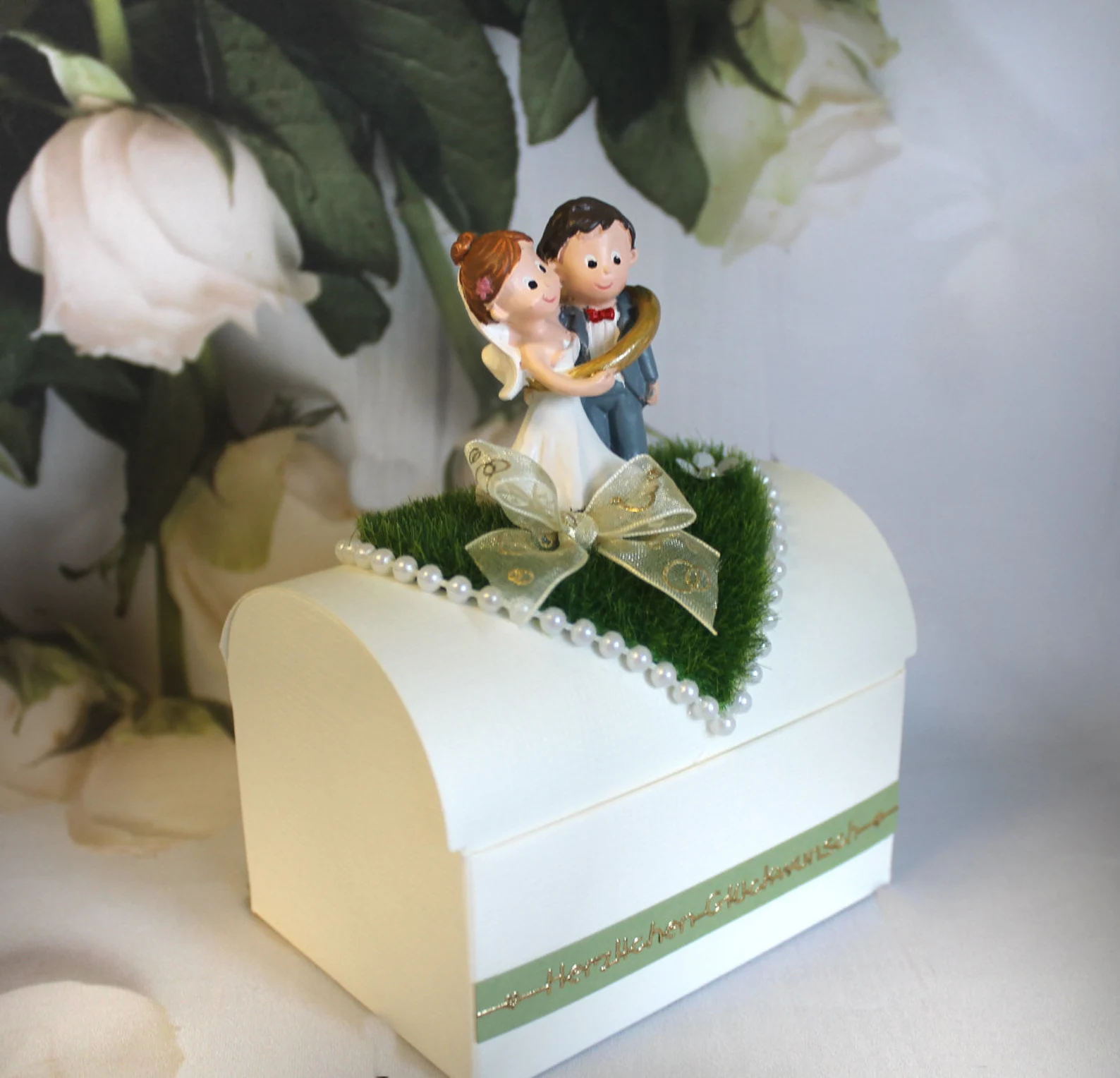 Geldgeschenke Truhe zur Hochzeit mit Brautpaar zum kleinen Preis!! Design 523 – Bild 2
