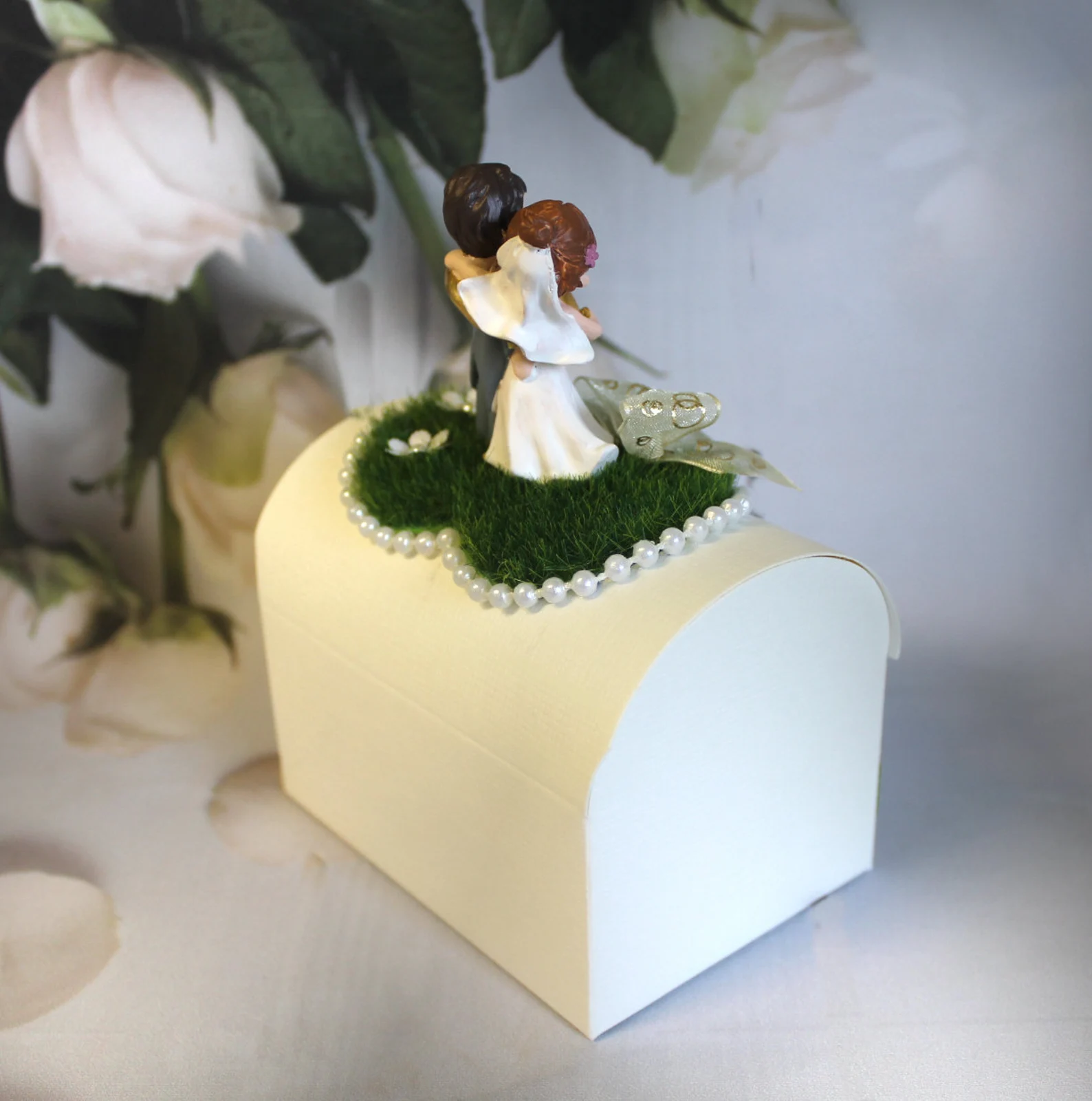 Geldgeschenke Truhe zur Hochzeit mit Brautpaar zum kleinen Preis!! Design 523 – Bild 3