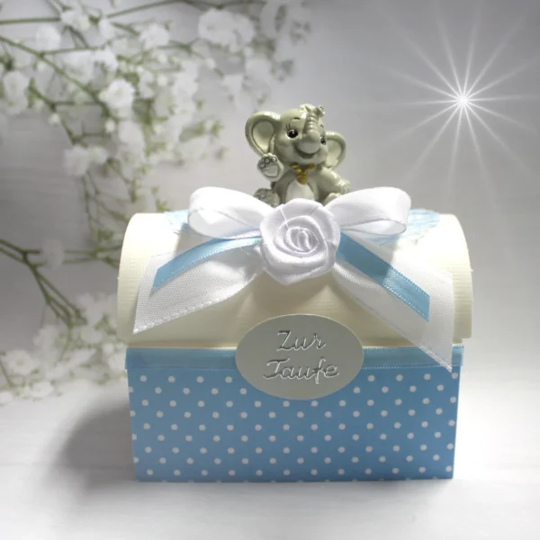 Geldgeschenk zur "Taufe hellblau" zum kleinen Preis!! Design 530