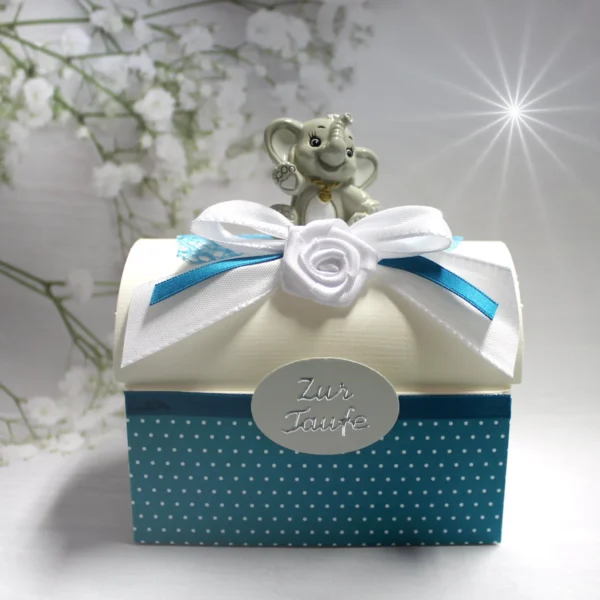 Geldgeschenk zur "Taufe türkis" zum kleinen Preis!! Design 530