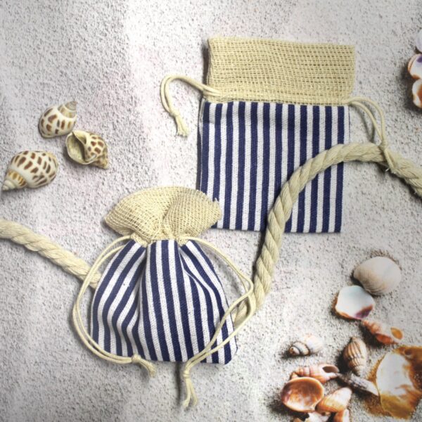 Leinensäckchen Maritim – 11 x 8 cm – Ideal für Gastgeschenke Design 45