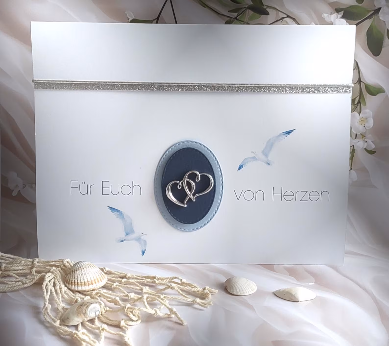 Maritime Hochzeitskarte mit Leuchtturm | Glückwunschkarte Hochzeit Design 165 – Bild 2