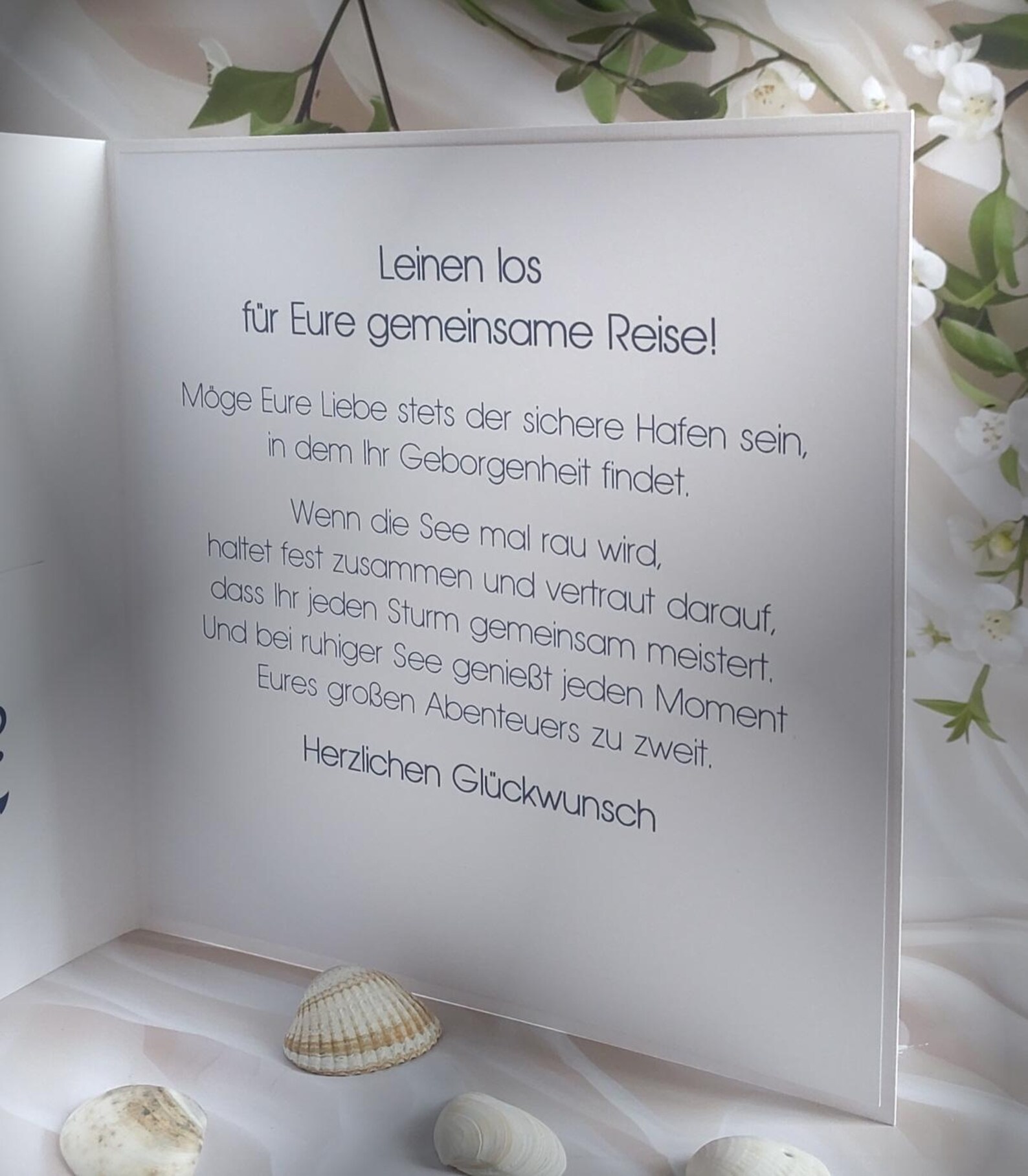 Maritime Hochzeitskarte mit Leuchtturm | Glückwunschkarte Hochzeit Design 165 – Bild 3