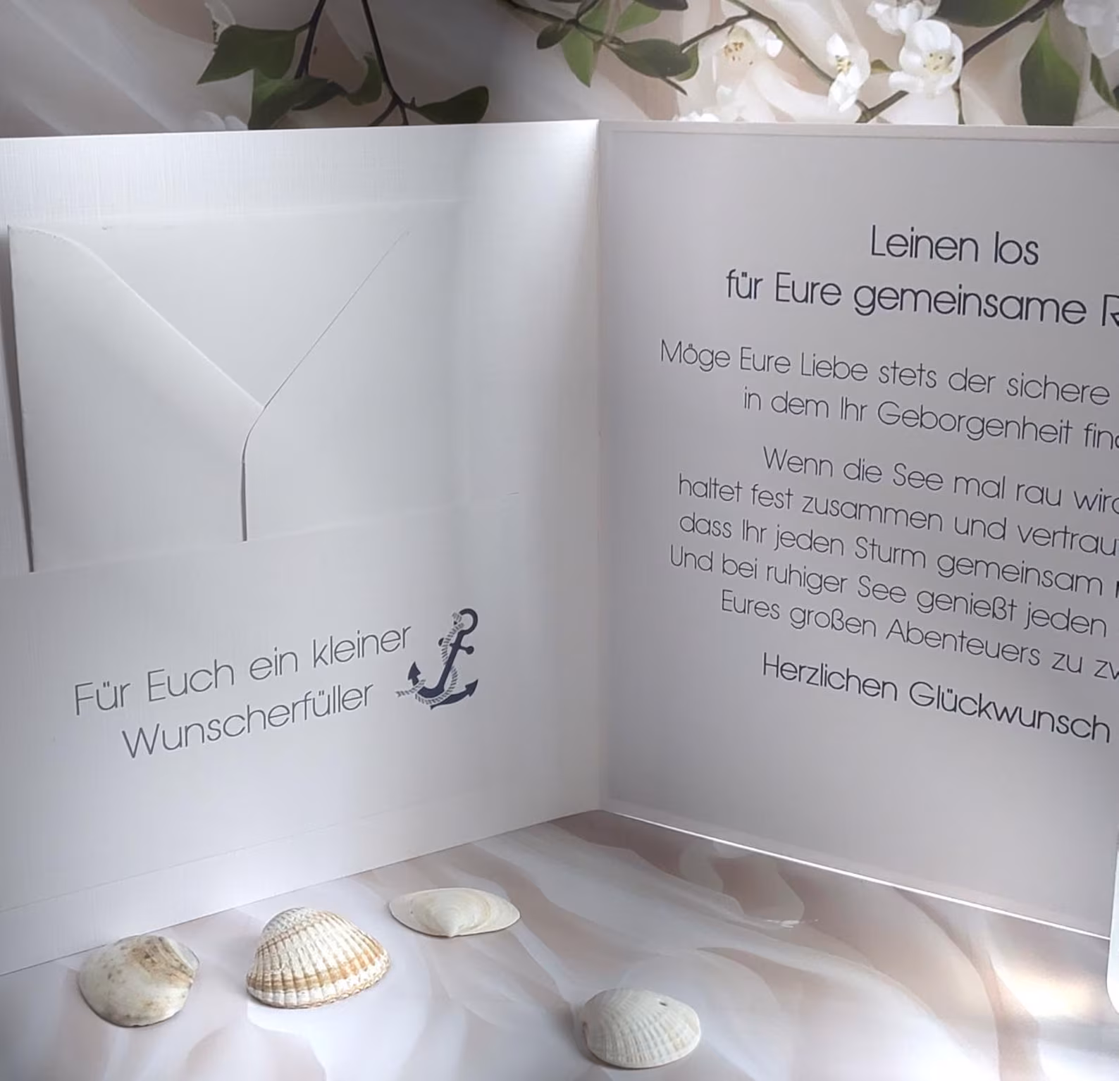 Maritime Hochzeitskarte mit Leuchtturm | Glückwunschkarte Hochzeit Design 165 – Bild 5