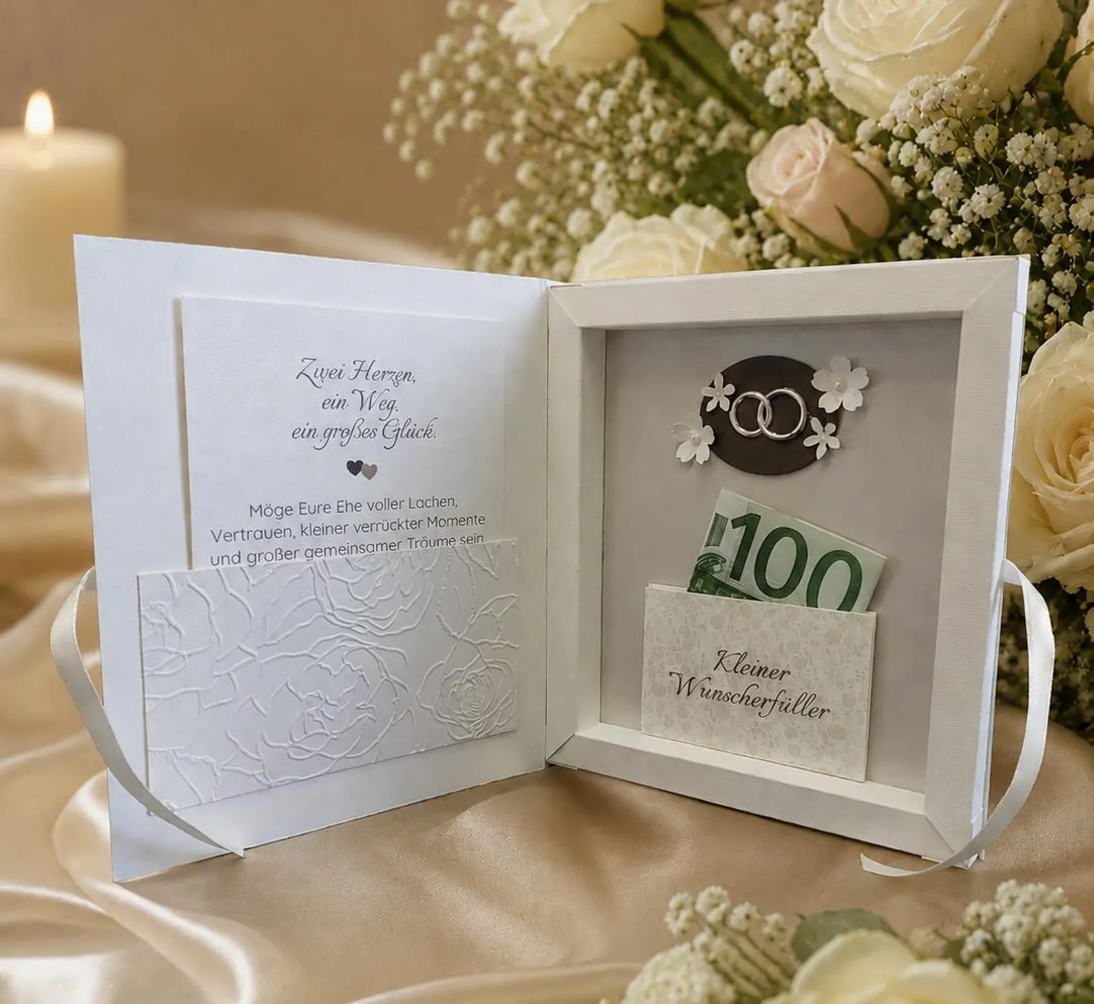 Personalisierte Hochzeits-Geschenkbox – zeitlose Eleganz & liebevolle Handarbeit Design 169B – Bild 2