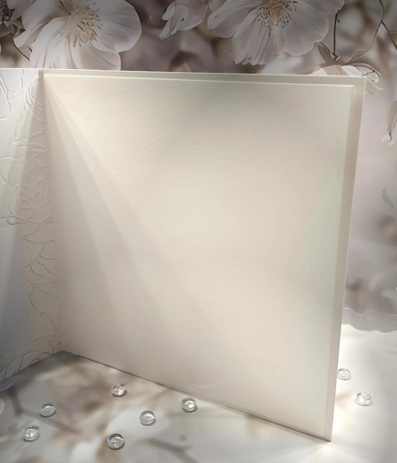 Glückwunschkarte zur Hochzeit "Die Karte Exclusiv" mit handgemachten Blüten, Design 169 – Bild 4