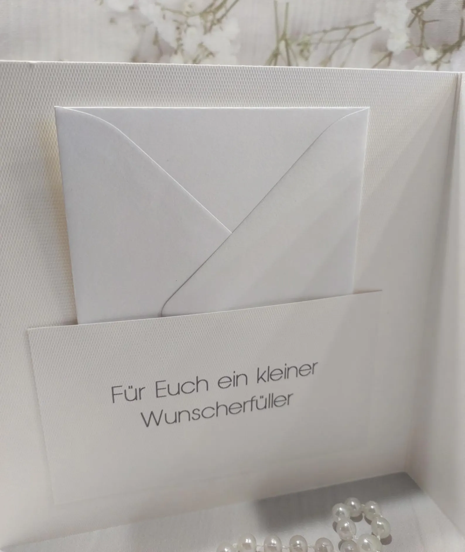 Glückwunschkarte zur Hochzeit "Blütentraum in blau creme" Design 171 – Bild 5